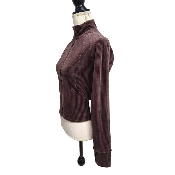 Lululemon Scuba Track Jacket Velvet Cord ESPR Brown Women's Size 4 NWT - Picture 3 of 12